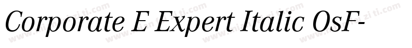 Corporate E Expert Italic OsF字体转换